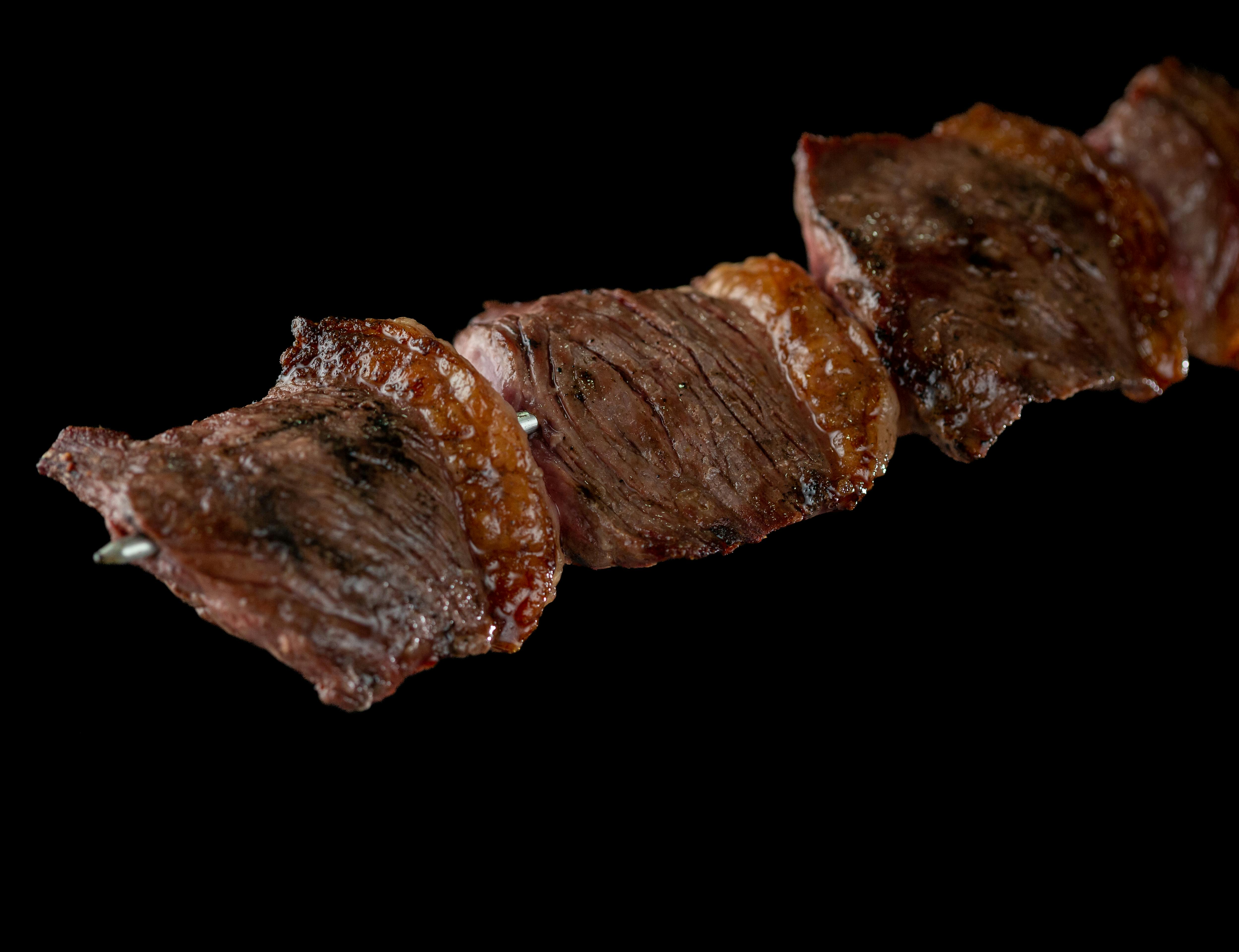 close up photograph of grilled meat