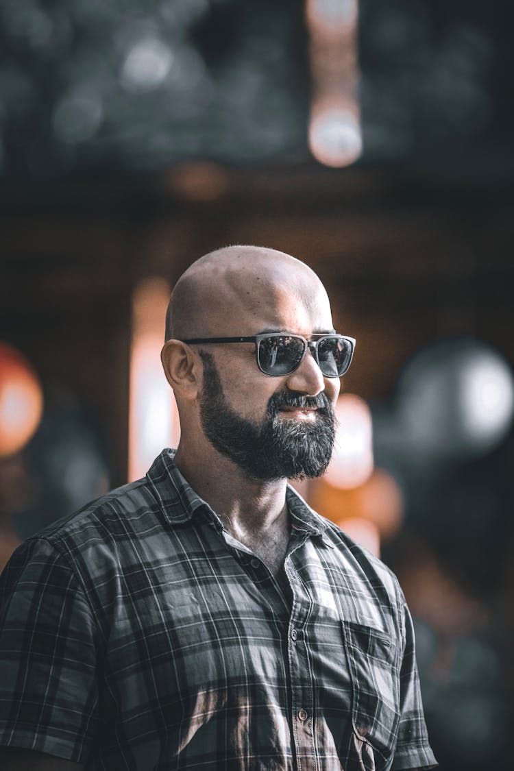 Portrait Of A Man With A Beard Wearing Sunglasses