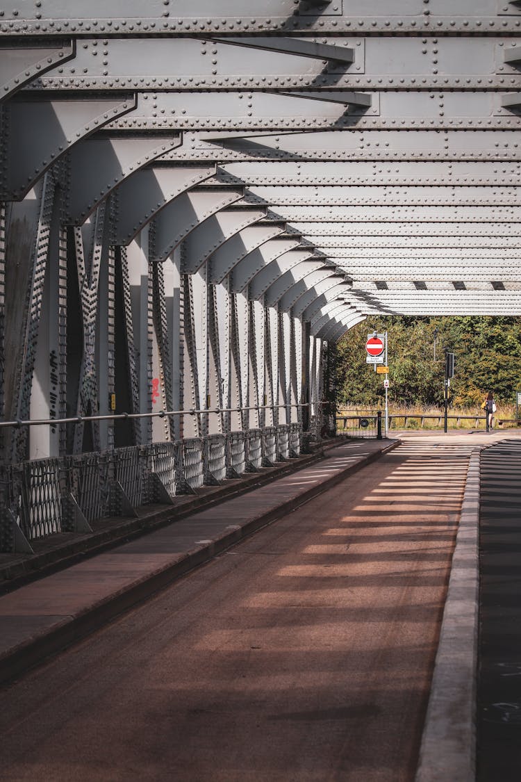 A Gray Metal Bridge