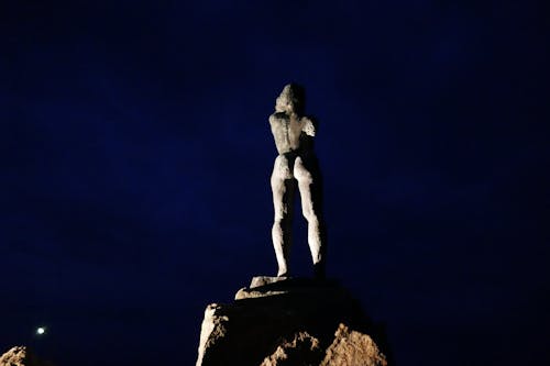 Free stock photo of night, statue