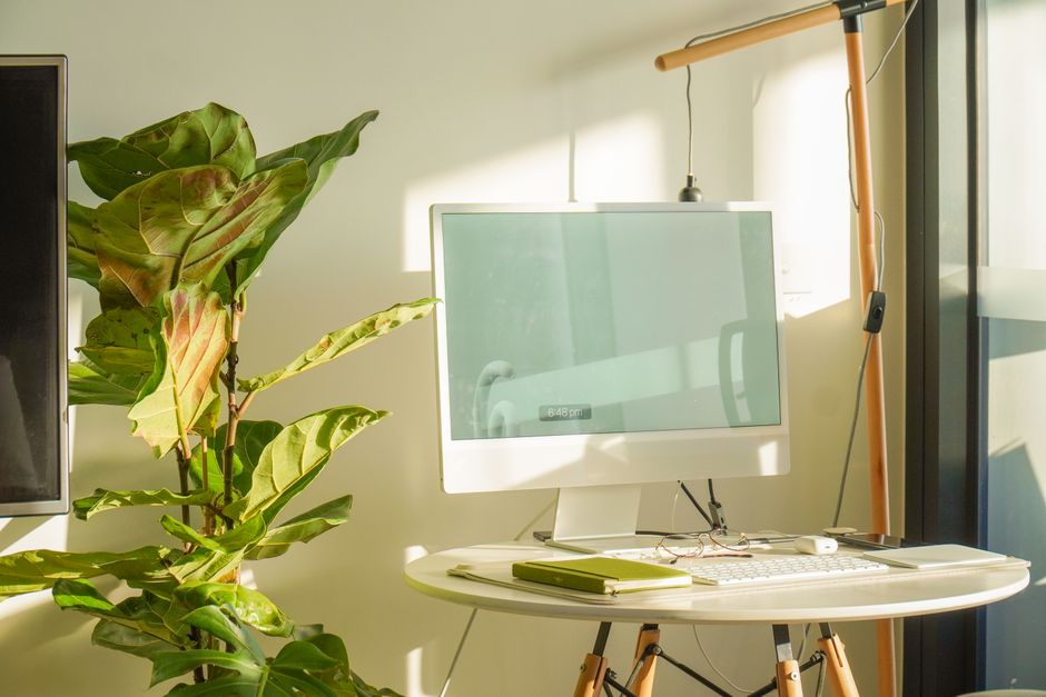 how to design a plant filled home office