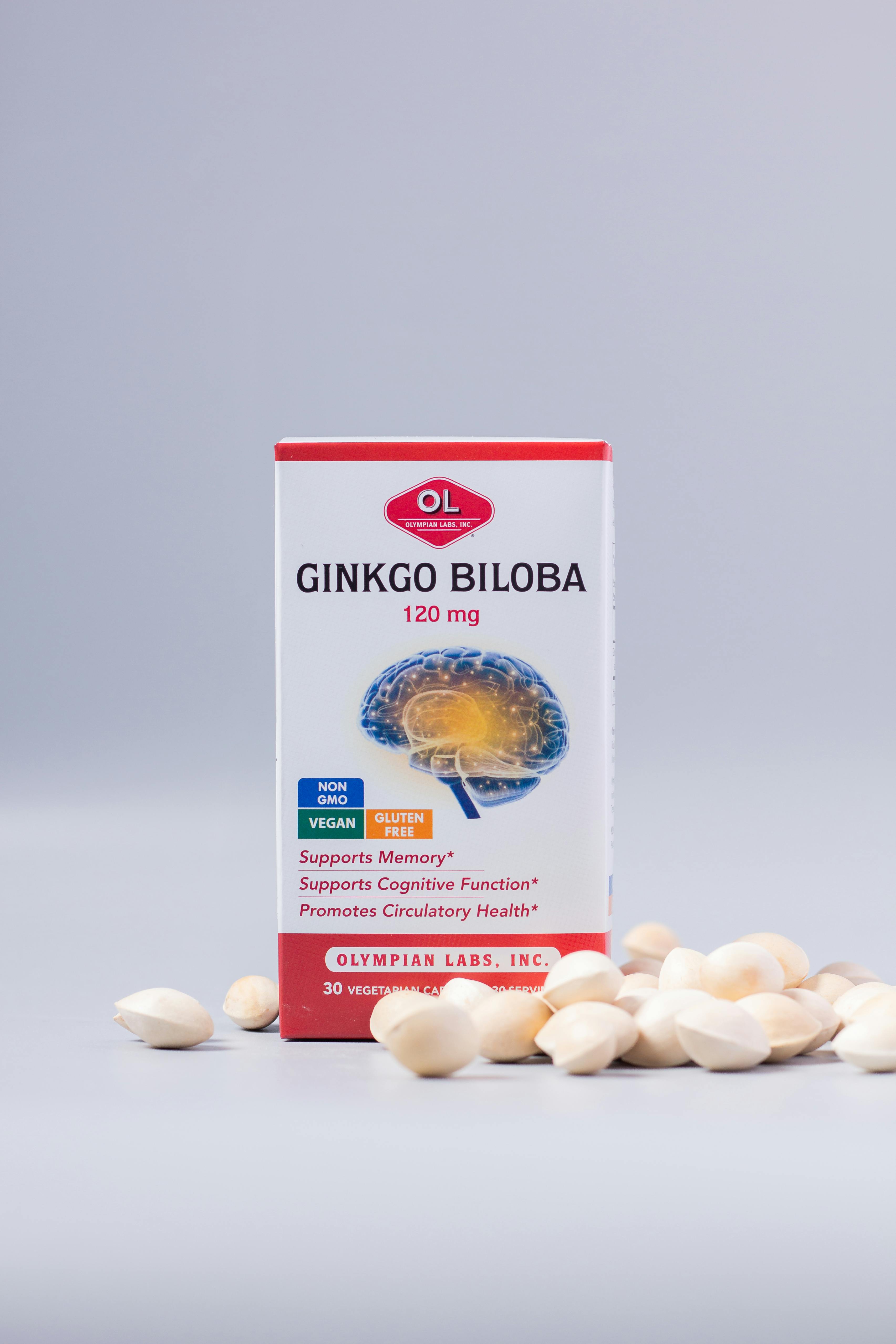 a box of gingko biloba supplements