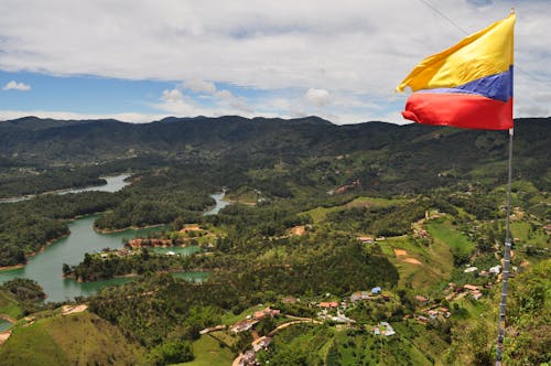 Foto d'estoc gratuïta de bandera, colombia, foto des d'un dron
