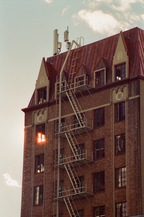 Building with Balconies and Ladders