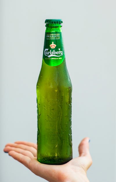 Download Green Glass Liquor Bottle Free Stock Photo PSD Mockup Templates