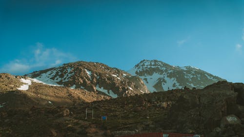 Snow Covered Mountain Under Blue Sky