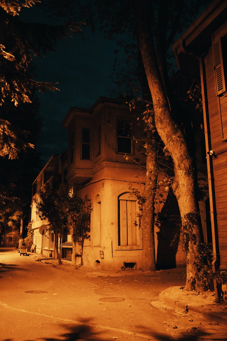 An Empty Street At Night 