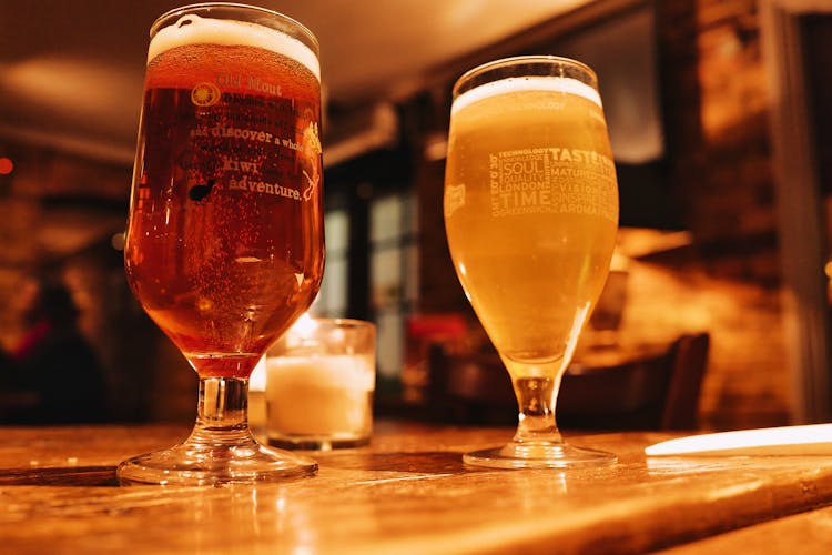 Photograph Of Glasses With Beer