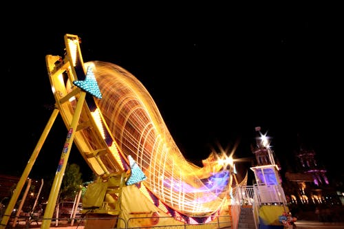 Free stock photo of agricultural fair, amusement park ride, august