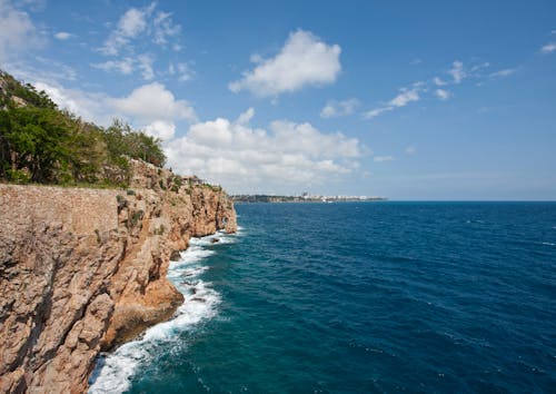 Free stock photo of antalya, blue, cliff