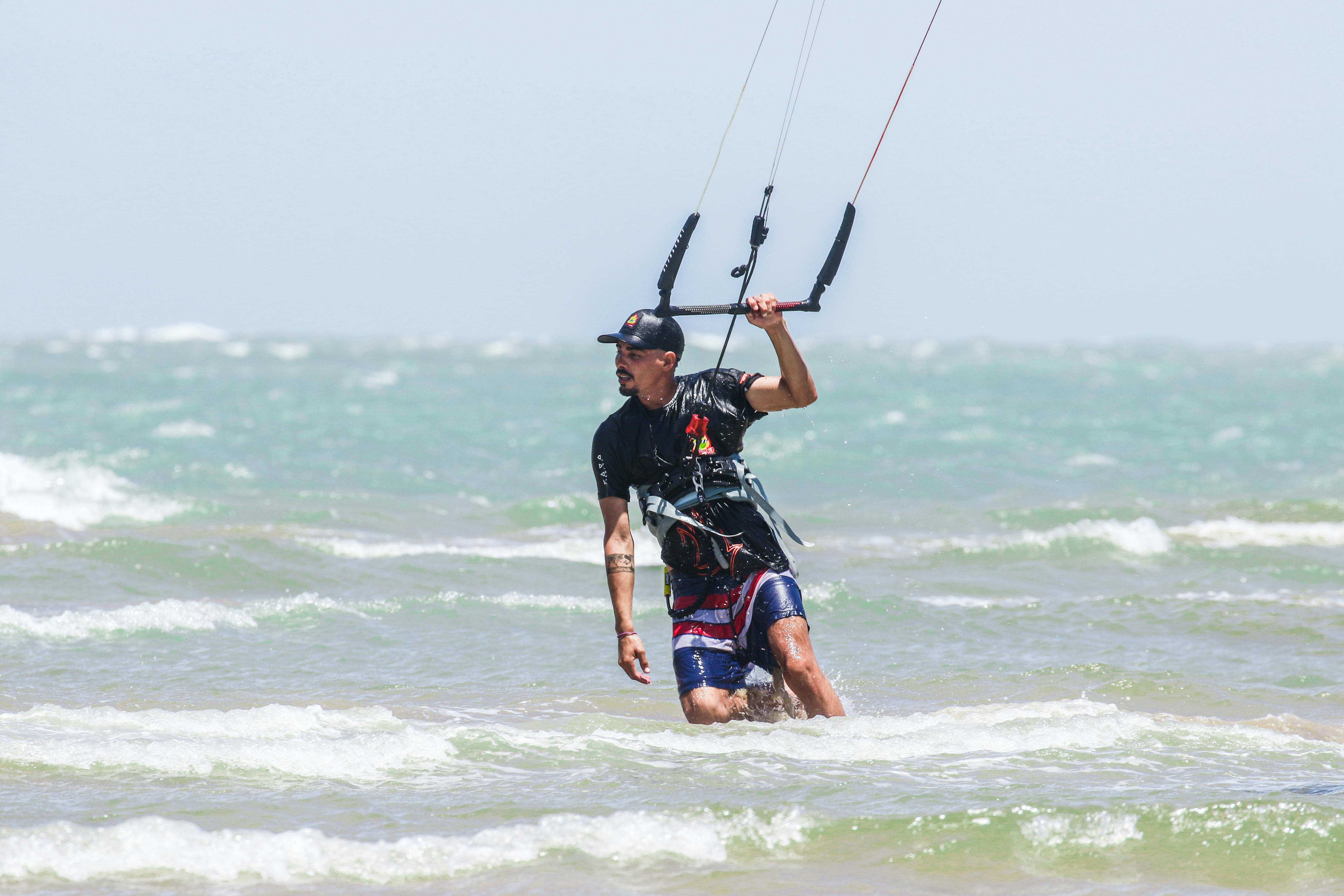 Person Kitesurfing over Water · Free Stock Photo