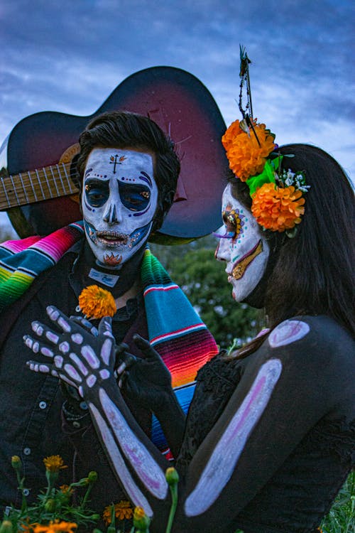 dia de los muertos, 一對, 人 的 免费素材图片