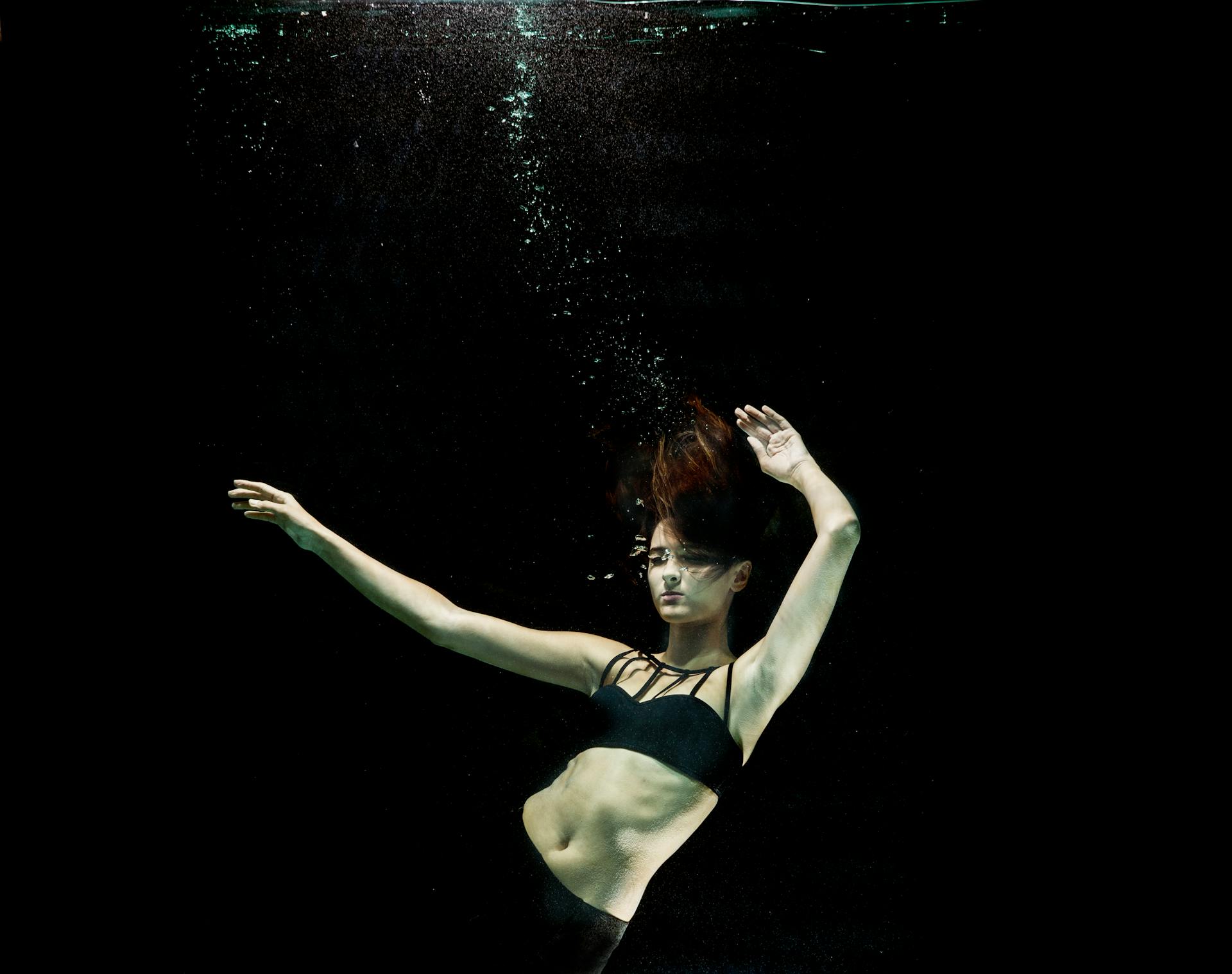 Woman Drowning Underwater