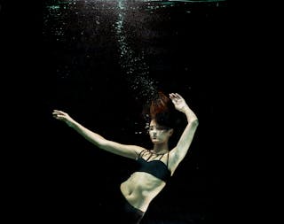 Woman Drowning Underwater
