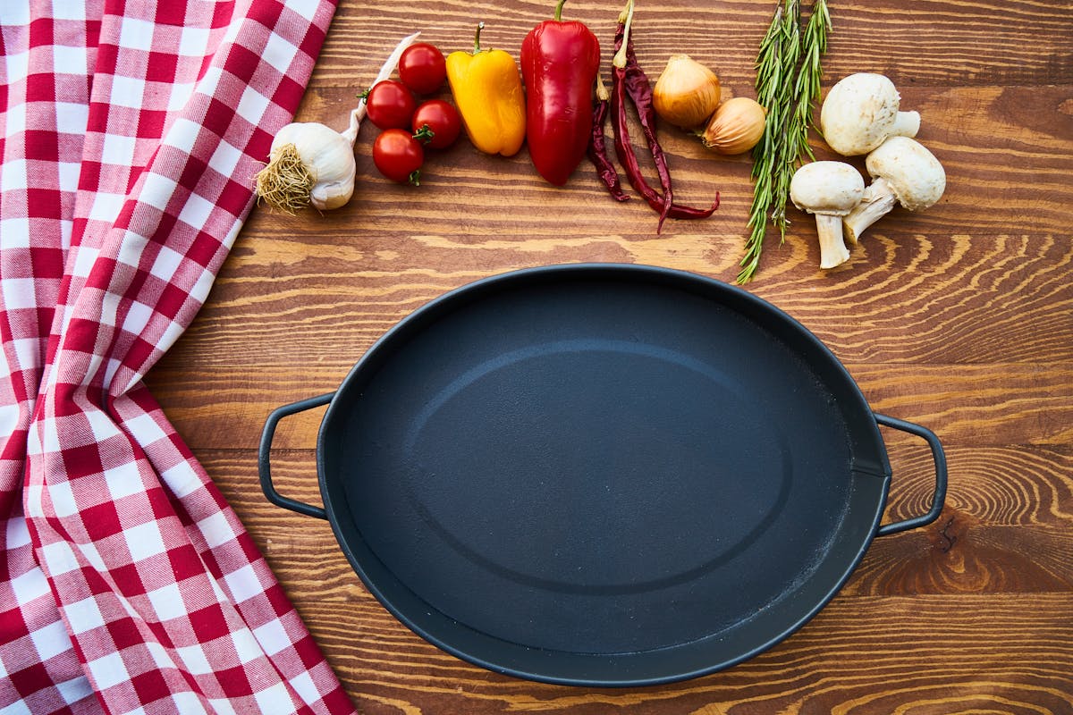 Cast Iron Skillet on Table