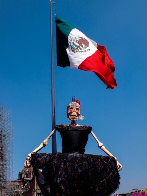 Immagine gratuita di abito, bandiera messicana, cranio