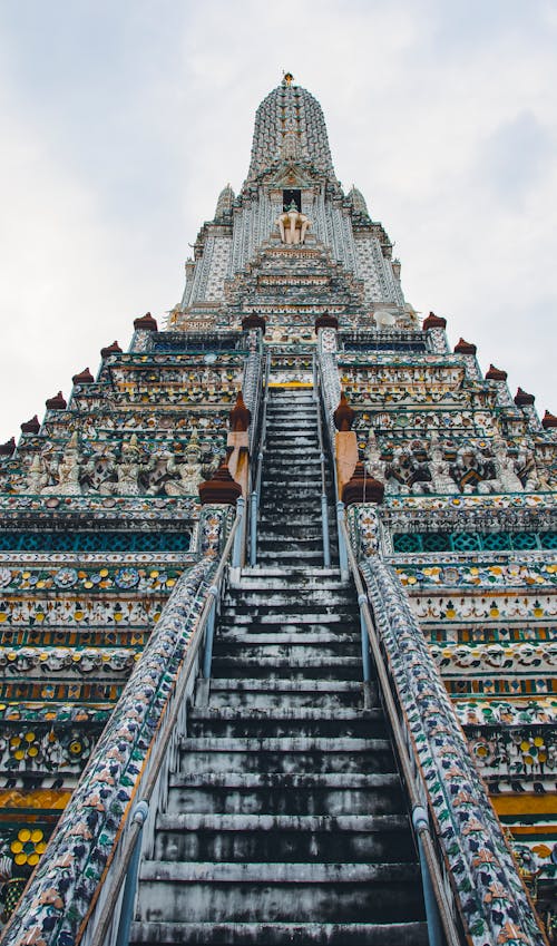 低角度拍攝, 佛寺, 垂直拍摄 的 免费素材图片