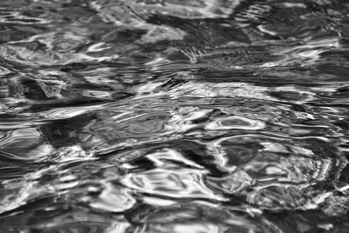 Monochrome Photograph of Water