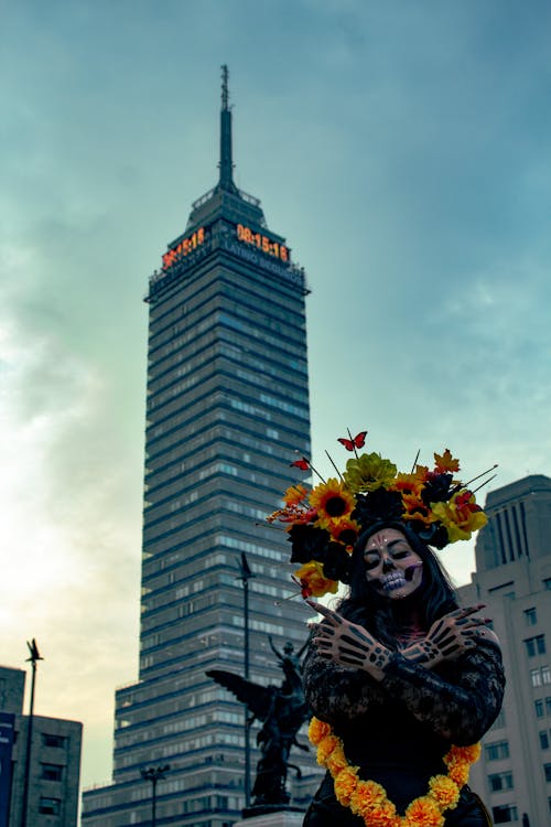 คลังภาพถ่ายฟรี ของ dia de muertos, torre latinoamericana, งานเฉลิมฉลอง