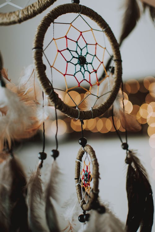 Close Up Photo of Woven Dreamcatcher