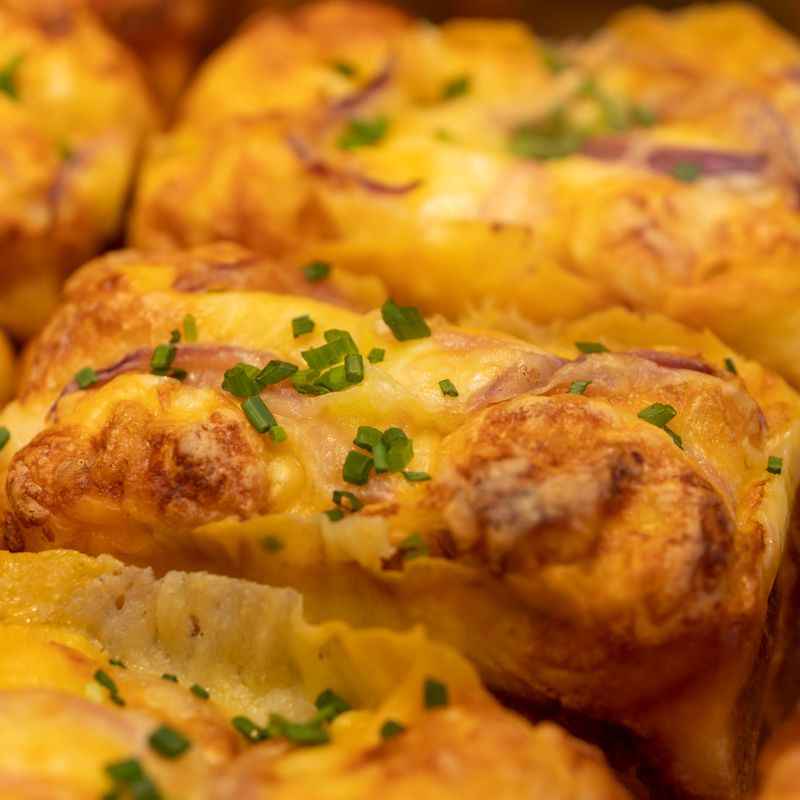 Cheddar Chive Breakfast Biscuits with Sausage Gravy