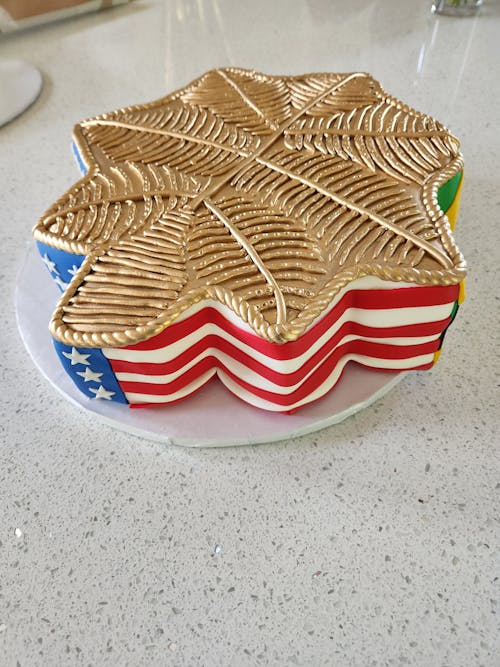 Decorated Cake With Flags