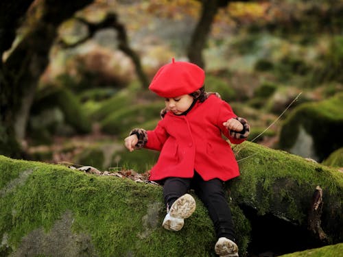 Fotobanka s bezplatnými fotkami na tému červená baret, červená bunda, dieťa