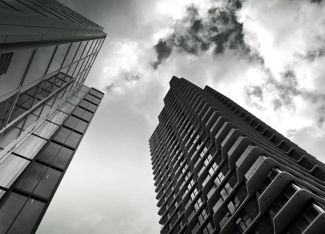 Grayscale Photography of High-rise Building