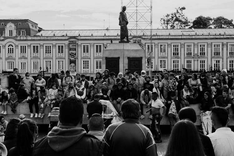 Crowd On A City Street 