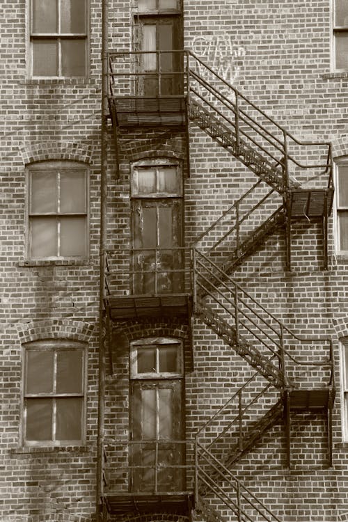 Free stock photo of architecture, doors, fire escape Stock Photo