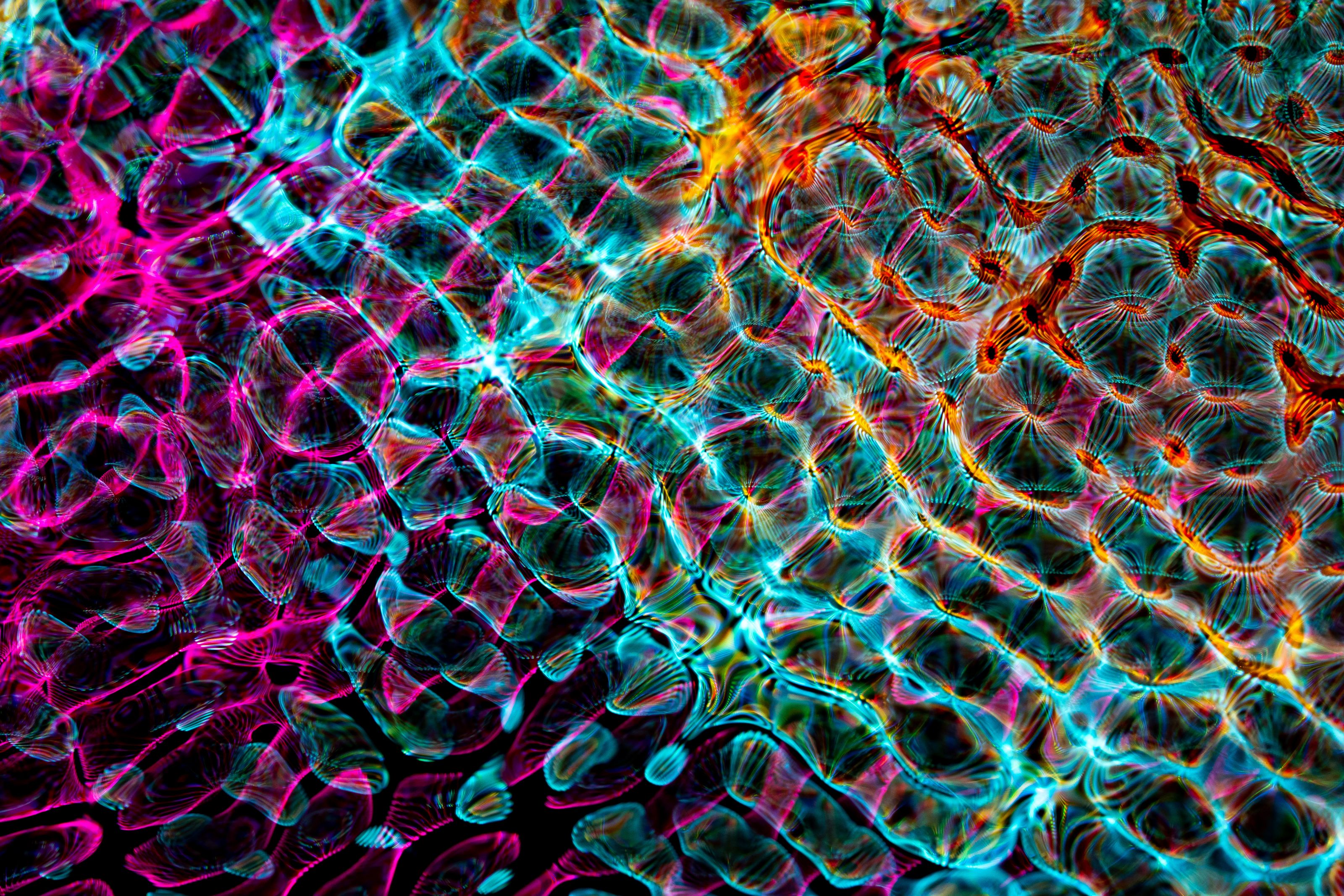 A vibrant abstract image featuring dynamic colors and intricate patterns, perfect for modern art enthusiasts.