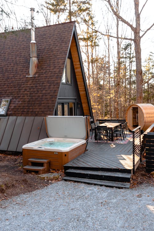 Immagine gratuita di alberi, cabina, casa di legno