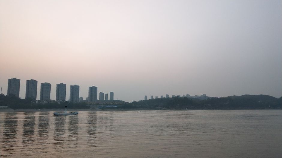 Yichang - Scenic waterfront promenade at twilight