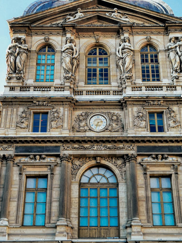 Facade Of The Pavillon De LHorloge