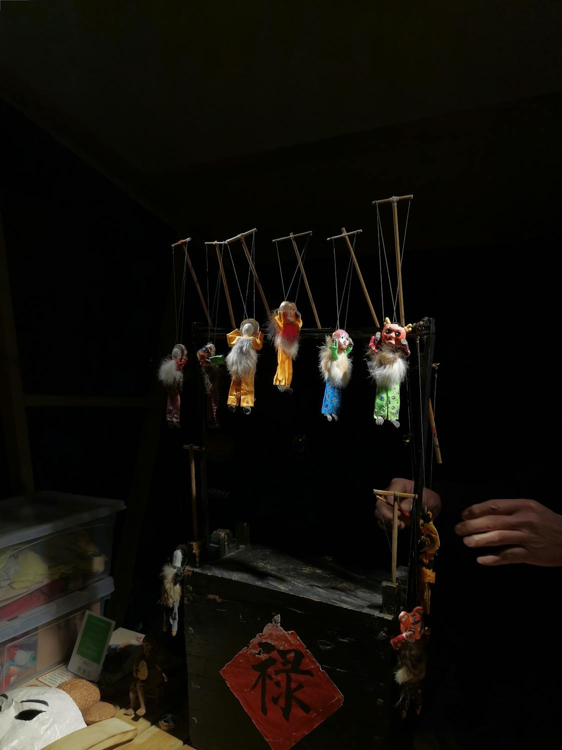 Dolls on Strings in Puppet Theater · Free Stock Photo