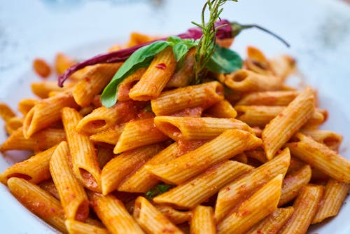 penne pasta with sauce