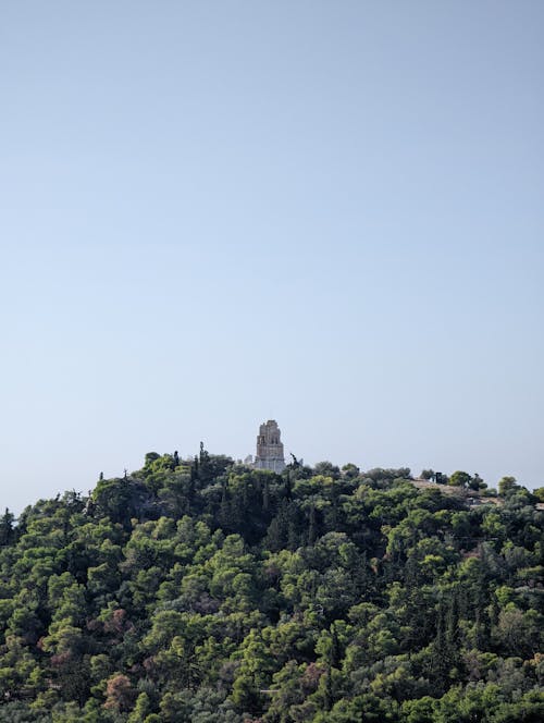 Бесплатное стоковое фото с Афины, вертикальный выстрел, голубое небо