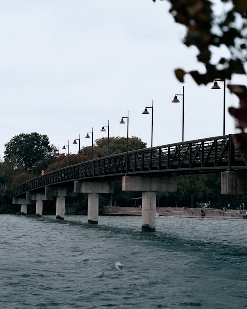 Street Lights on Bridge over the Sea