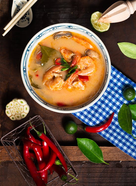 Have You Tried These Stunning Soup Recipes?Shrimp Soup in White Ceramic Bowl With Chili on Brown Wooden Surface