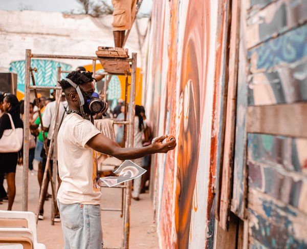 Community workshop with people making art