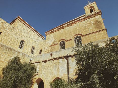 Low Angle Shot of the Mor Hananyo Monastery, Mardin, Turkey