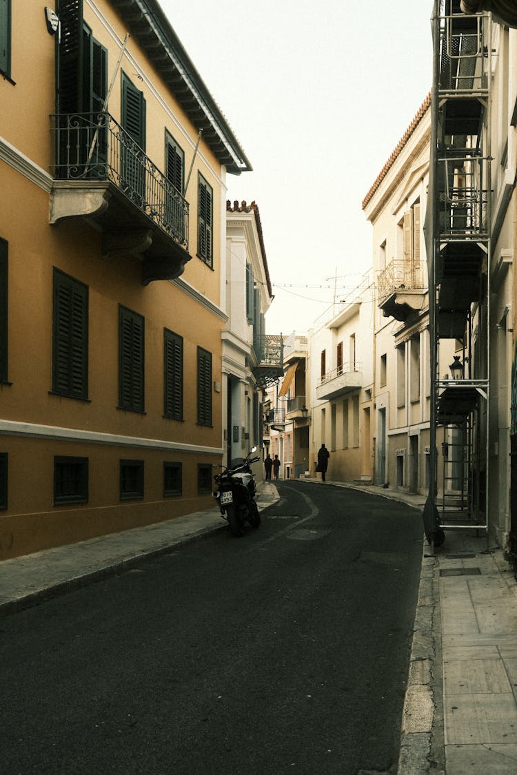 Narrow Street In Traditional Town