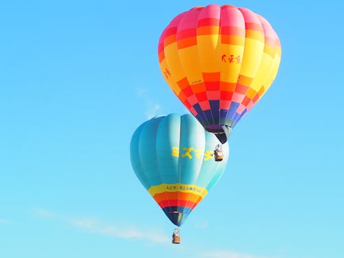 Hot Air Balloons Under the Blue Sky