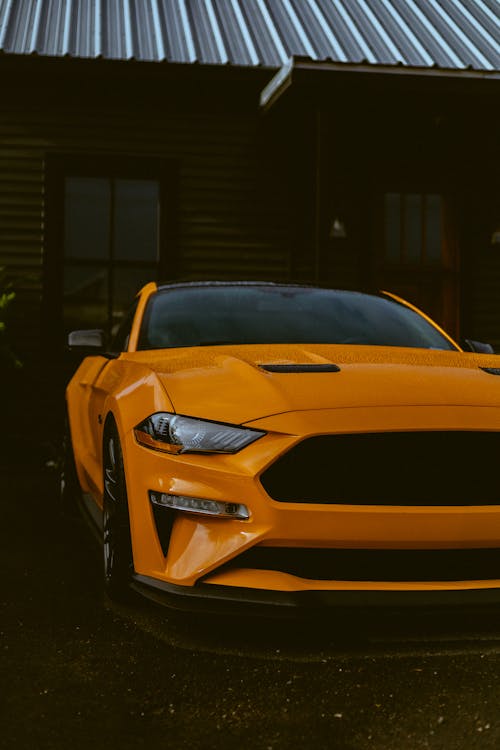 Gratis lagerfoto af ford-mustang, forlygte, forside