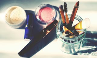 Photography of Makeup Brushes in Jar