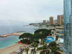 Monaco coastline with Larvotto beach and Mediterranean view