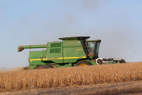 Free Combine at Work Stock Photo