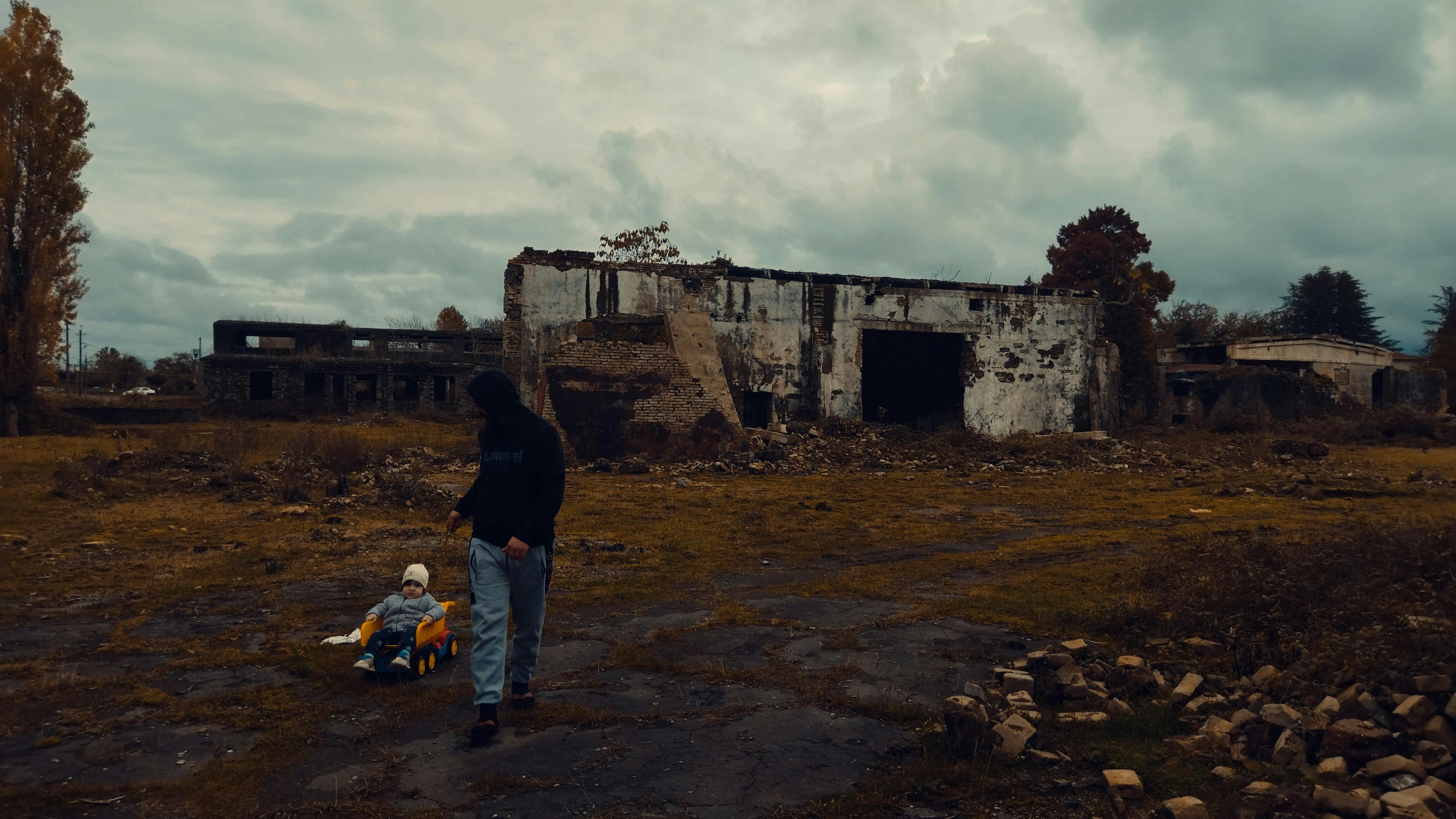 Cups of coffee and cocoa on a rustic table with small bowls of mushroom powder and cinnamon