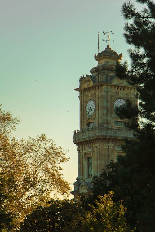 Dolmabahce Clock Tower in Istanbul