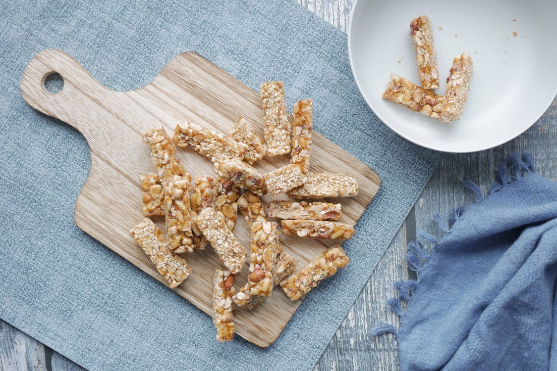 Oat Bars on a Cutting Board · Free Stock Photo